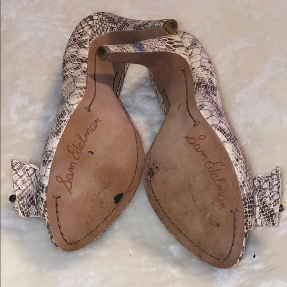Sam Edelman studded rhinestone  bow Lorna heels 10 - Picture 8 of 13
